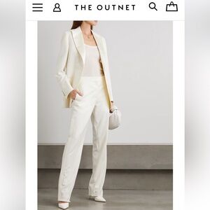 BRIONI for WILKES BASHFORD Blazer Ivory Silk Wool Single Button Tux FITS SZ 2